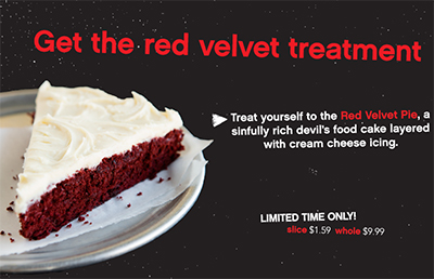 Pie Five Pizza Rolls Out the Red Velvet Treatment