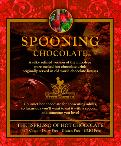 Spooning Chocolate, The Espresso of Hot Chocolate For Consenting Adults….Dairy and Gluten Free!