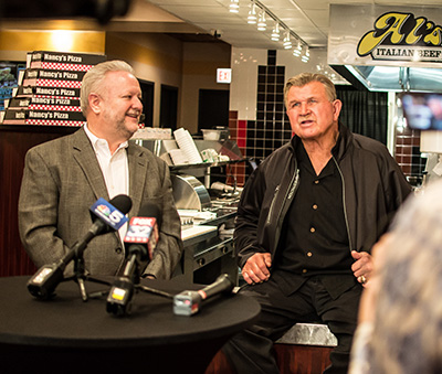 Three Chicago Legends Unite As Mike Ditka Joins Al's Beef And Nancy's Pizza As New Spokesperson