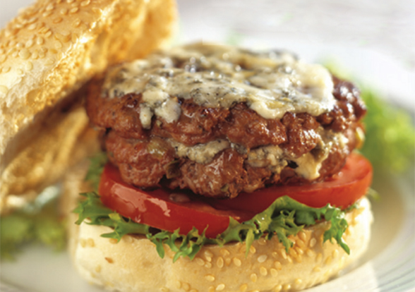 Chef Michael Symon's "Fun Guy" Burger With Castello Burger Blue