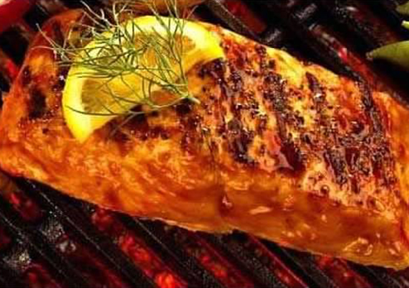 Waterfall Resort's Grilled Salmon with Alyeska BBQ Sauce