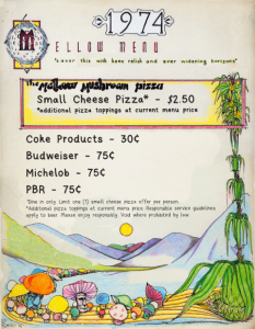 MM 1974 Menu