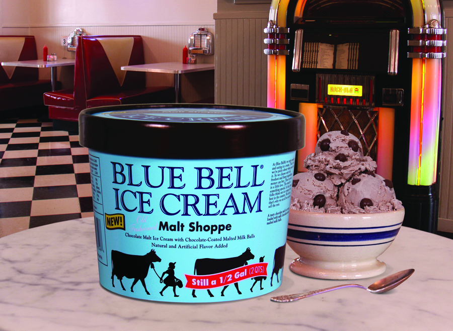 New Malt Shoppe Ice Cream from Blue Bell too thick for a straw