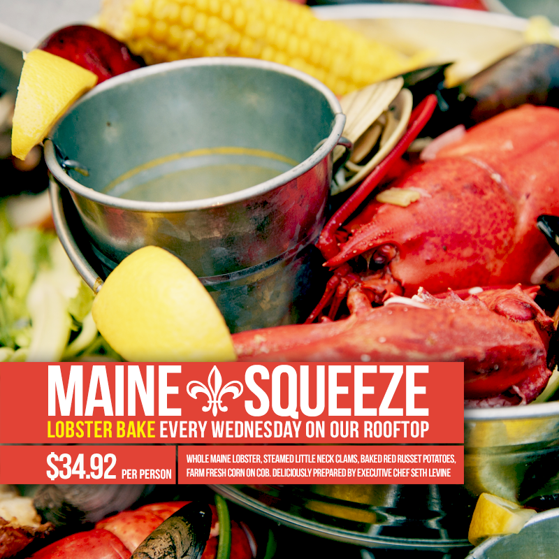 "Maine Squeeze" Rooftop Lobster Bake is Back