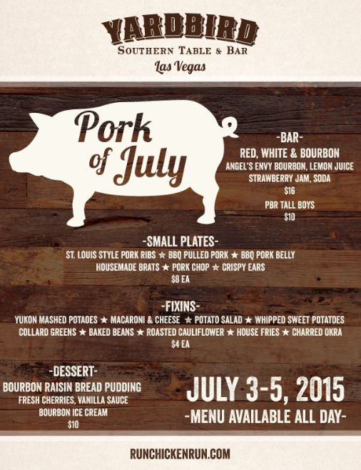 PORK of July @ Yardbird Las Vegas!