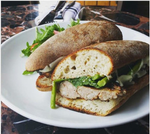 Sausage and Broccoli Rabe on Housemade Hero