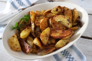Tangy Mustard Crusted Steak Fries