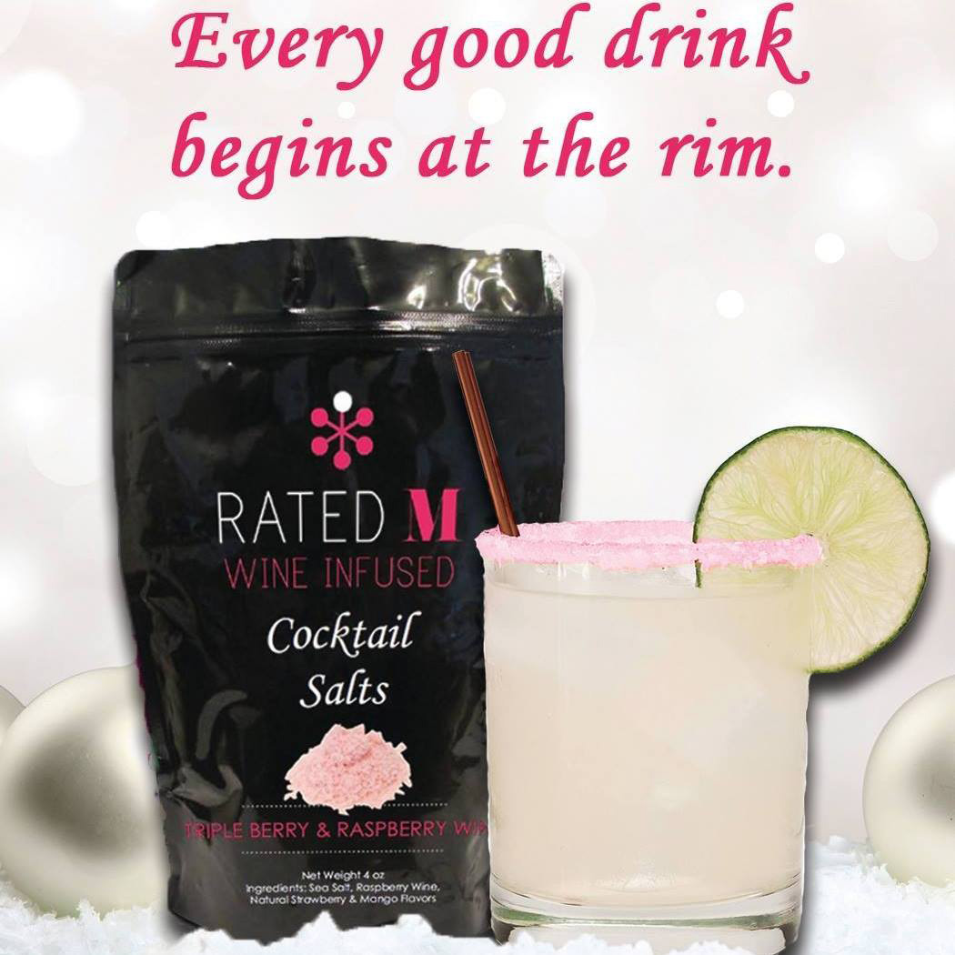 Rated M™ has launched a line of Wine Infused Cocktail Salts just in time to Make the Holidays Merrier and have a New Rim for the New Year