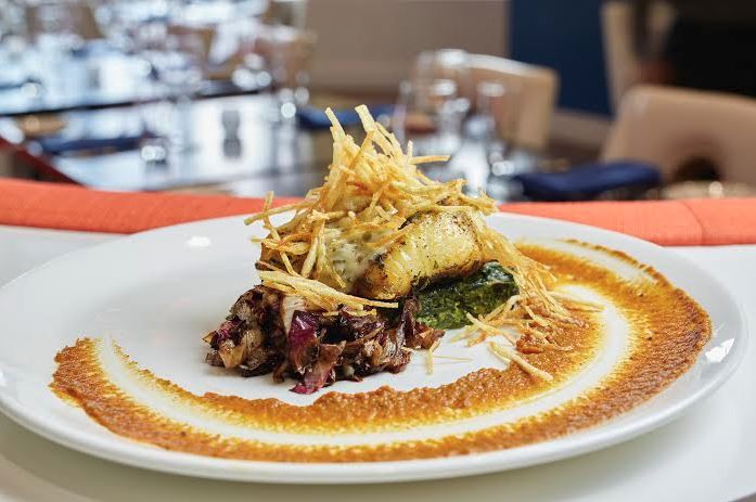Crusted and seared swimmingly so-the Mero Sea Bass