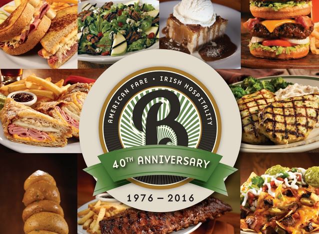 Bennigan’s Rolls Out New 40th Anniversary Menu