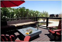 relax on the patio