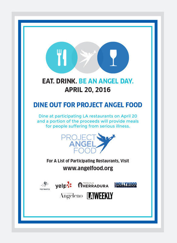 Eat. Drink. Be An Angel Day on Wednesday, April 20, 2016