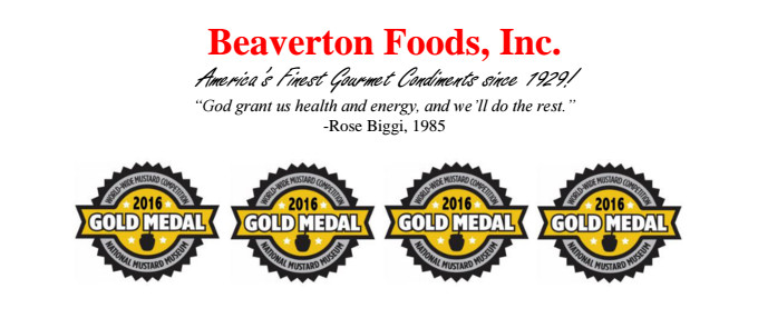 Beaverton Foods earns four Gold medals