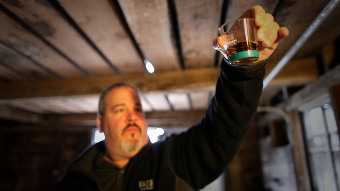 NHLC representatives traveled to the Jim Beam Distillery to hand-select eight barrels of Knob Creek
