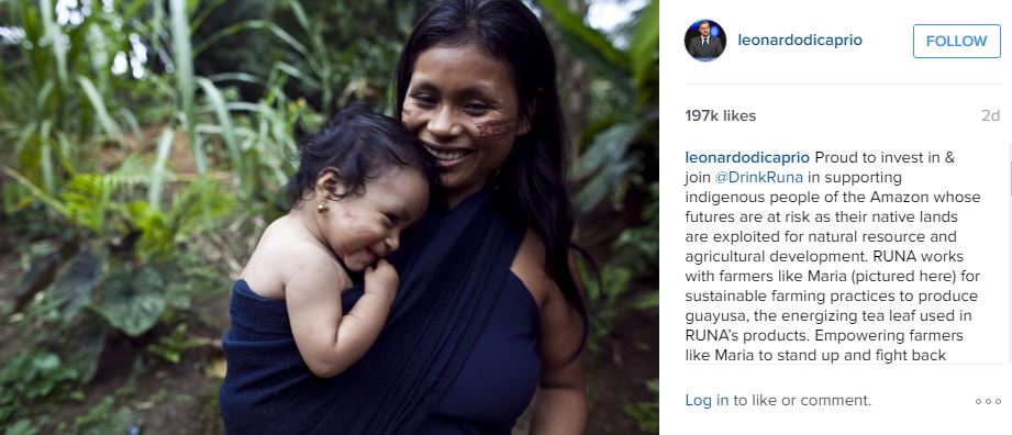 Leonardo DiCaprio Invests In RUNA, Donates Shares Back to Indigenous Communities