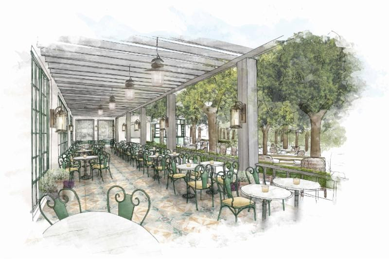 Indoor-outdoor dining experience located off of Park MGM's lobby.