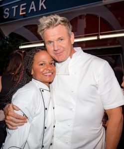 Ariel Malone and Gordon Ramsay