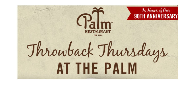 Palm Restaurant – Our Menu Now & Then