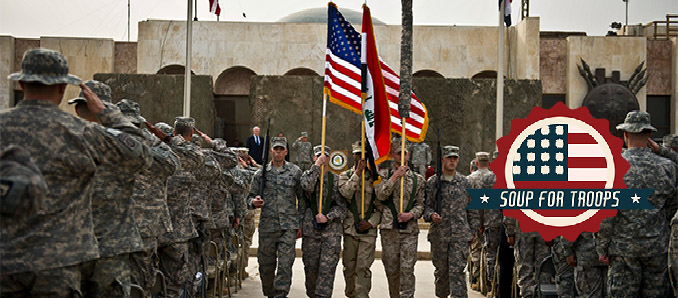 The Original Soupman Salutes Veterans with Soup For Troops