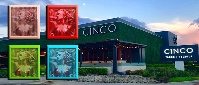 Mateo Blanco's art is on display at Cinco Tacos + Tequila in Winter Park