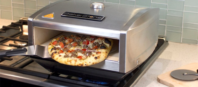 Prepare Artisan Style Pizzas at Home with the New BakerStone Stove Top Pizza Oven Box