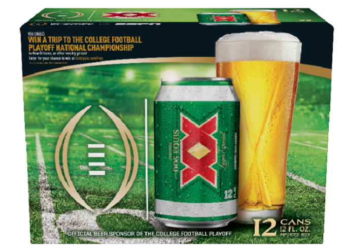 Dos Equis Official Beer Sponsor of College Football Playoffs – Sending Fans to the Big Game