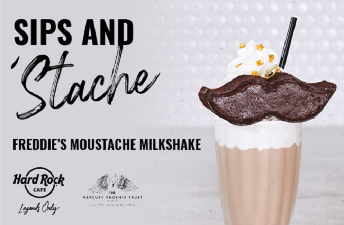 Celebrate Freddie Mercury for Hard Rock Cafe and Exclusive Mustache Milkshake