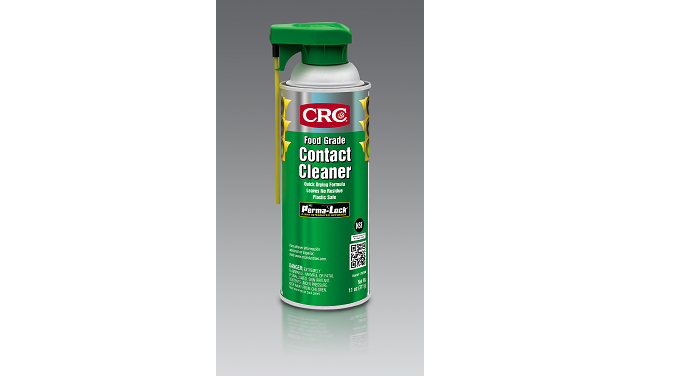 CRC Food Grade Contact Cleaner Safely and Effectively Cleans Sensitive Electronics in Food Processing Applications