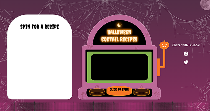 Cocktail randomiser chooses your next Halloween drink for you