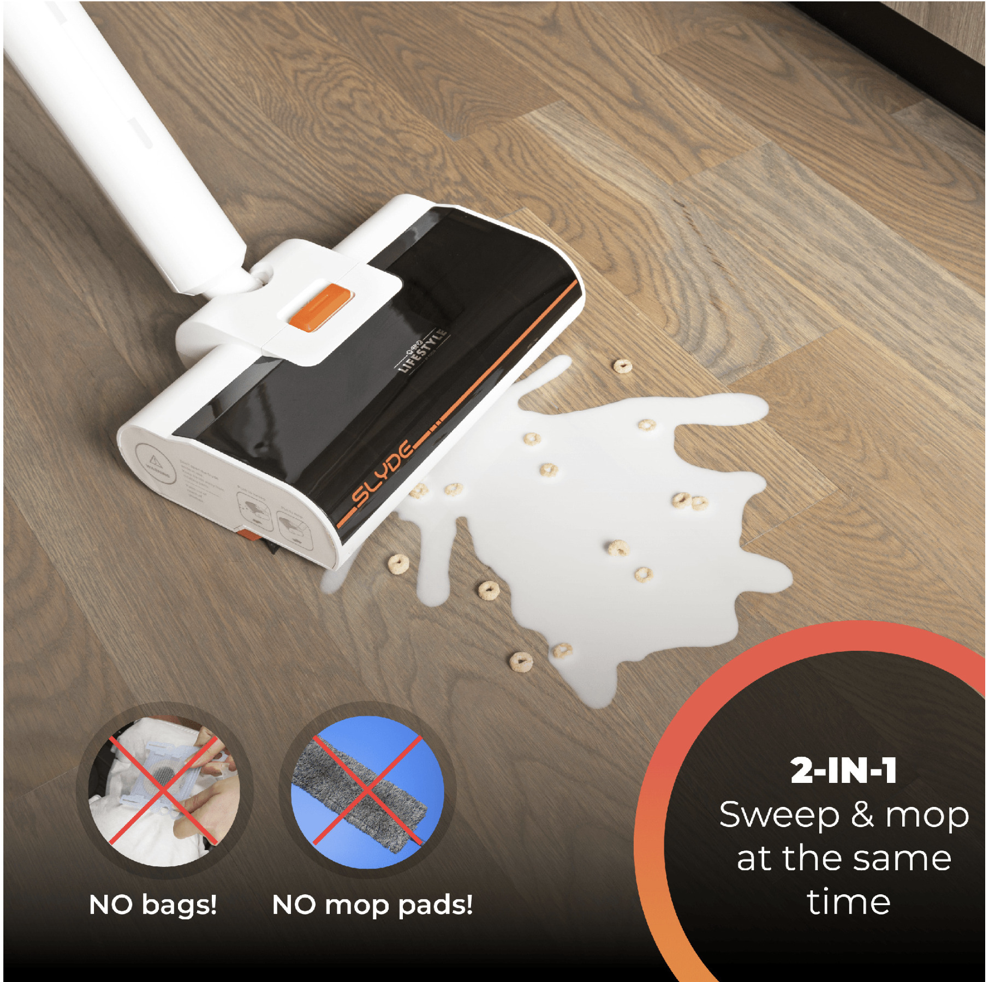 SWEEPING + MOPPING = SLYDING!
