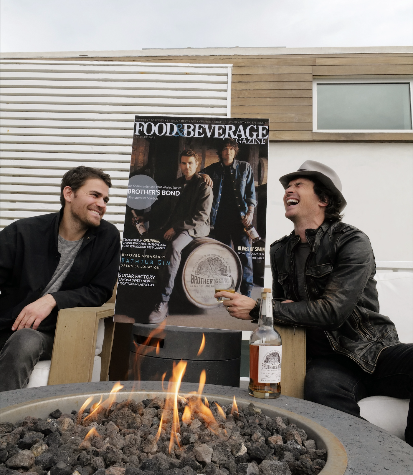 Ian Somerhalder & Paul Wesley Celebrate their Food & Beverage Magazine January 2022 Issue Cover