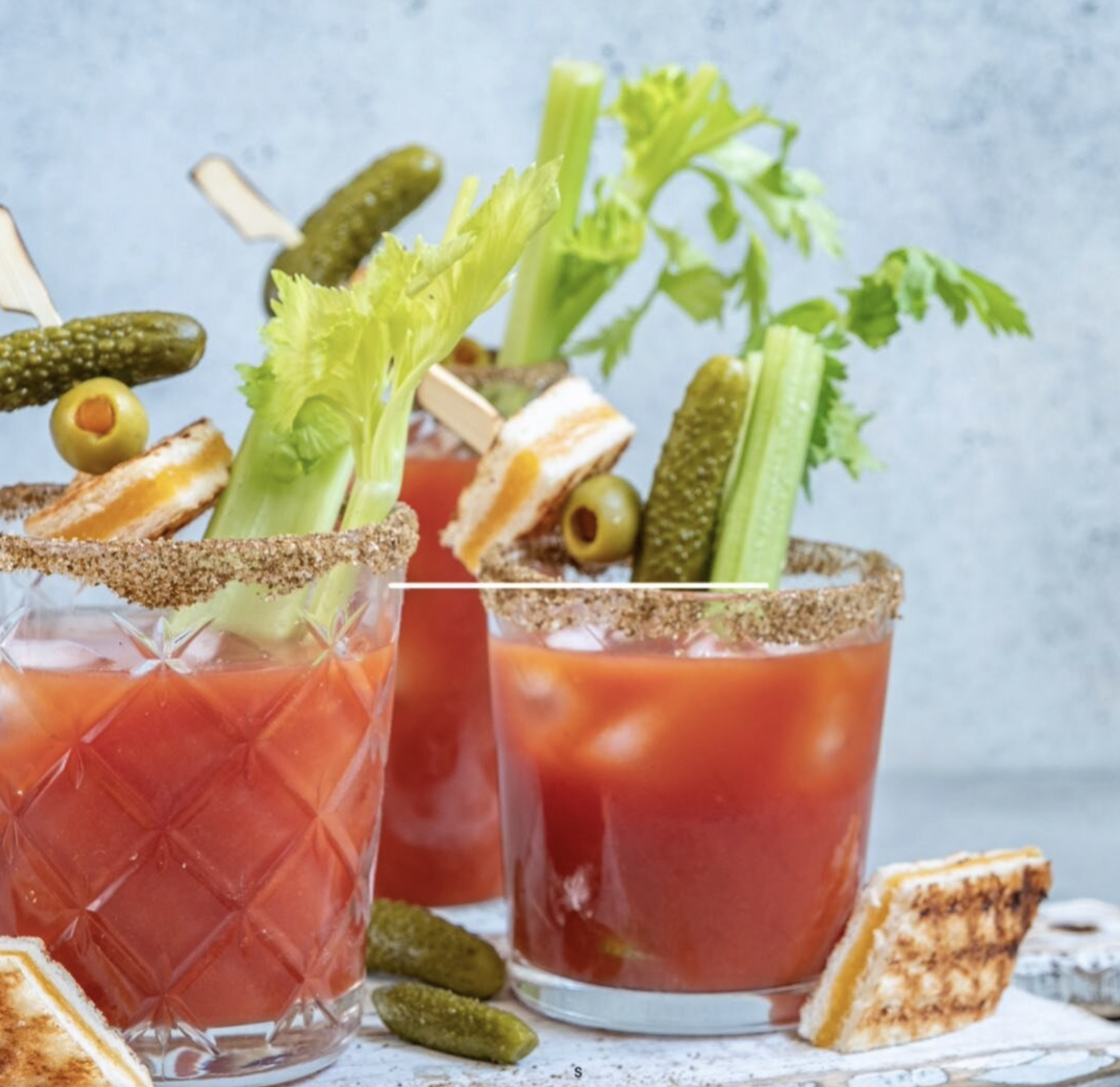 Toast with a Bloody Mary