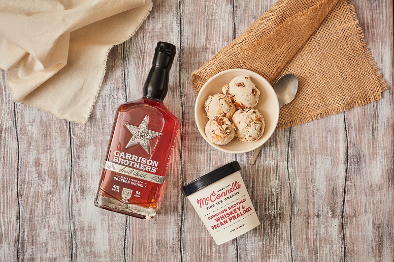 McConnell’s Ice Cream Collabs with Garrison Brothers Distillery Whisky Ice Cream