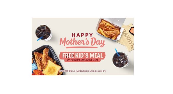 Zaxby's treats Moms with free in-app kid's meal for Mother's Day
