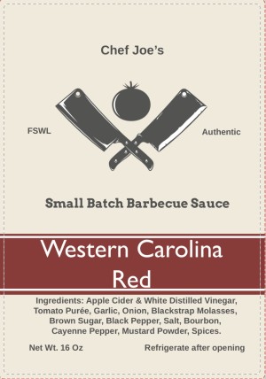Chef Joe's Carolina Red Barbecue Sauce
