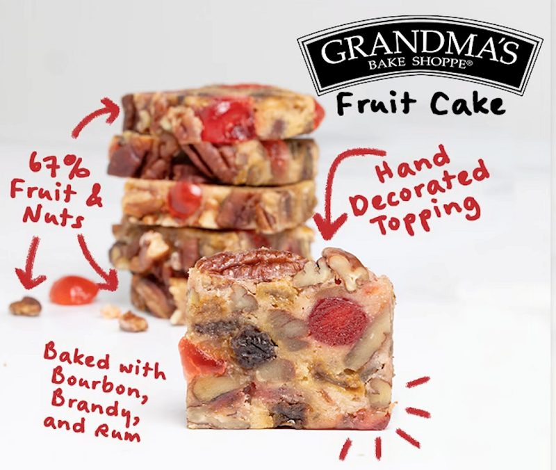 Grandma's Bake Shoppe – fruitcake, liqueur cakes and streusels – now avail on SAS!