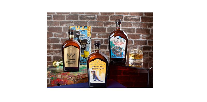 GREAT JONES DISTILLING CO. ANNOUNCES BESPOKE BOTTLE COLLECTION AND DISTILLERY TAKE OVER FEATURING ARTWORK FROM JEAN-MICHEL BASQUIAT