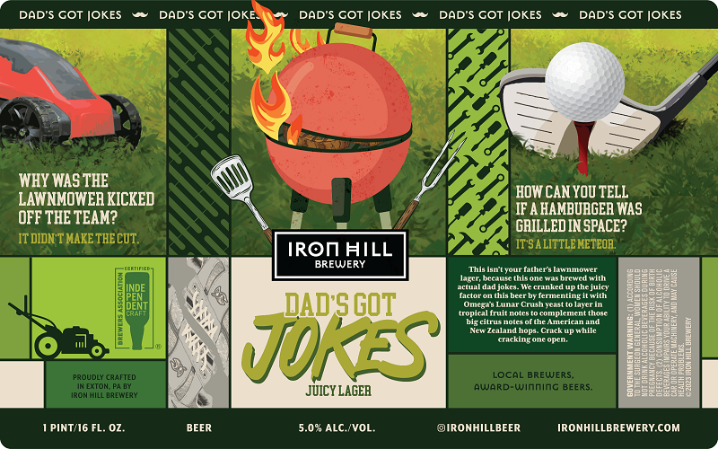 IRON HILL SERVES UP A LAUGH WITH THE RETURN OF "DAD'S GOT JOKES" JUICY LAGER FOR FATHER'S DAY