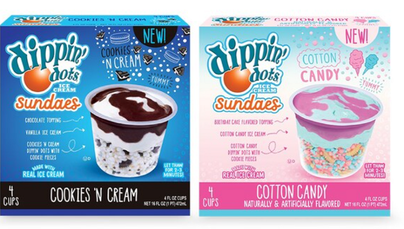 DIPPIN' DOTS® BRINGS FUN TO THE FREEZER AISLE WITH NEW ICE CREAM SUNDAES