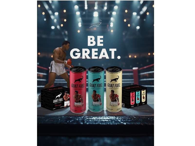 G.O.A.T. Fuel to Feature Muhammad Ali on Limited Edition  Collector’s Cans as Part of 3-Year Partnership