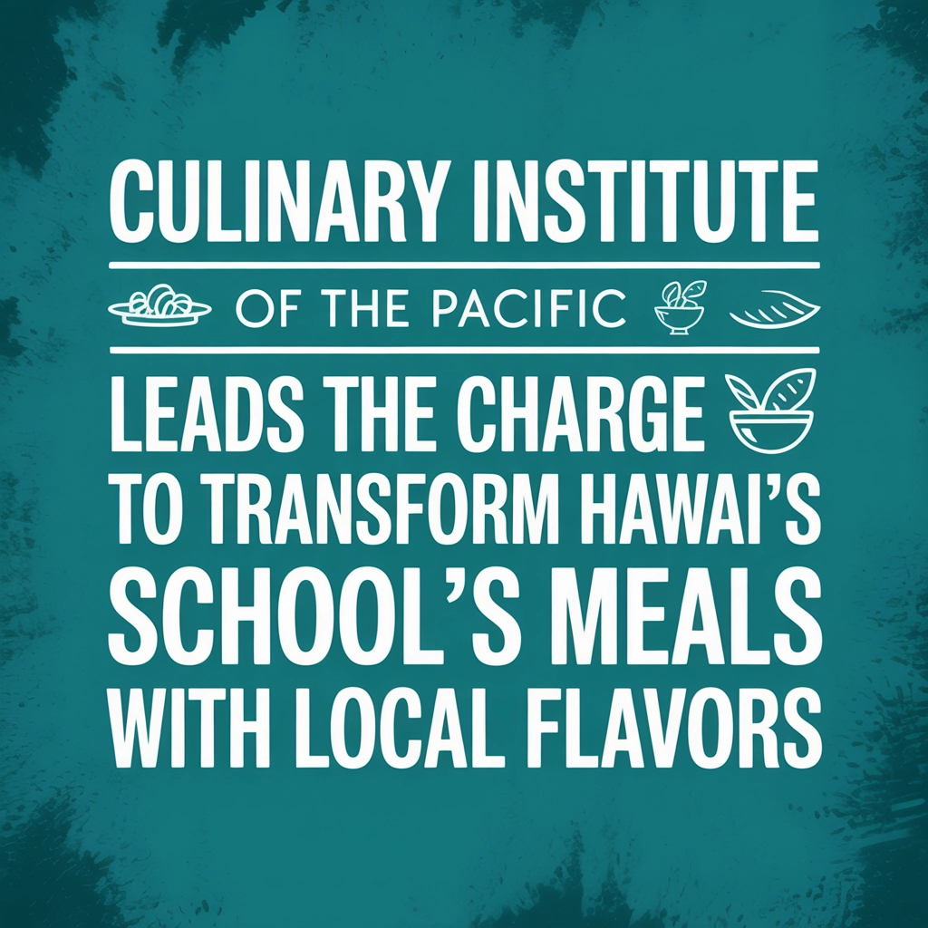 Culinary Institute of the Pacific Leads the Charge to Transform Hawaiʻi's School Meals with Local Flavors