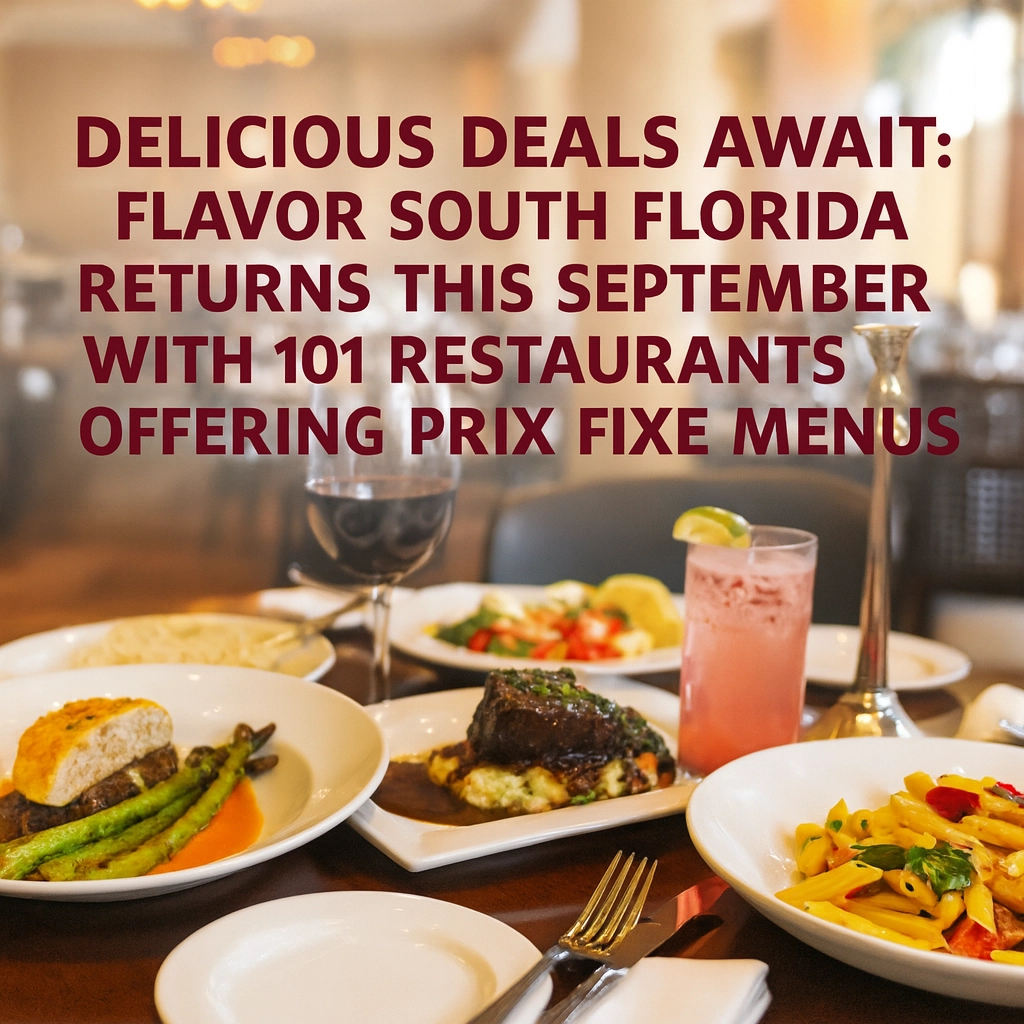 Delicious Deals Await: Flavor South Florida Returns This September With 101 Restaurants Offering Prix Fixe Menus