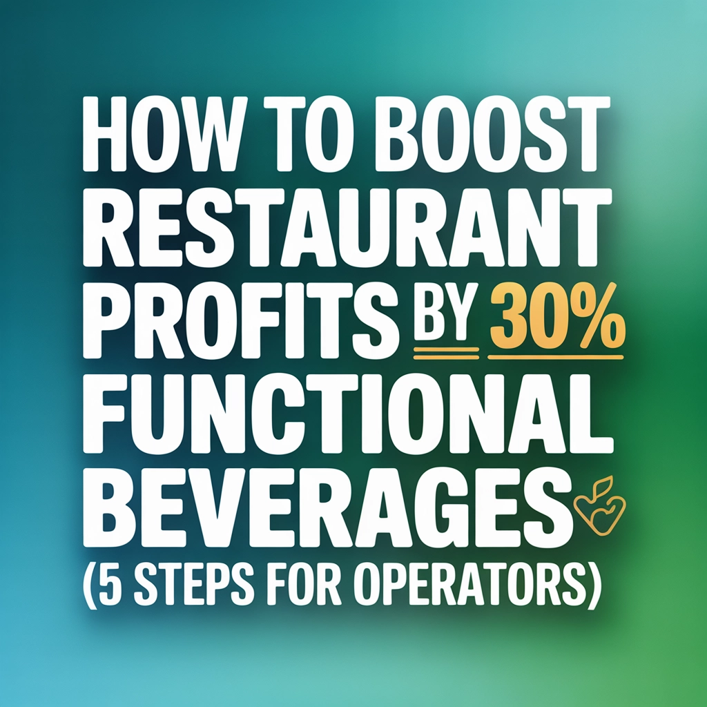 How to Boost Restaurant Profits by 30% Using Functional Beverages (5 Steps for Operators)