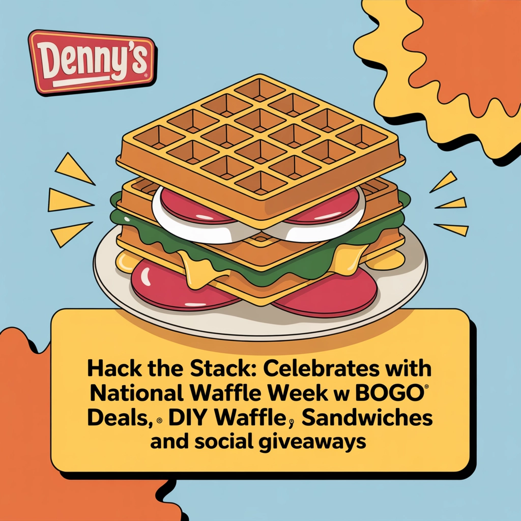 Hack the Stack: Denny's Celebrates National Waffle Week with BOGO Deals, DIY Waffle Sandwiches and Social Giveaways