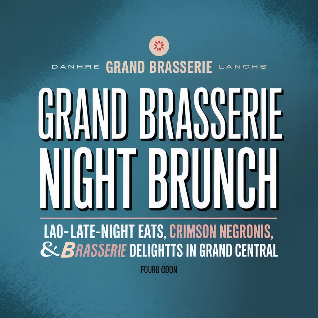 Grand Brasserie Launches Night Brunch: Late-Night Eats, Crimson Negronis, and Brasserie Delights in Grand Central