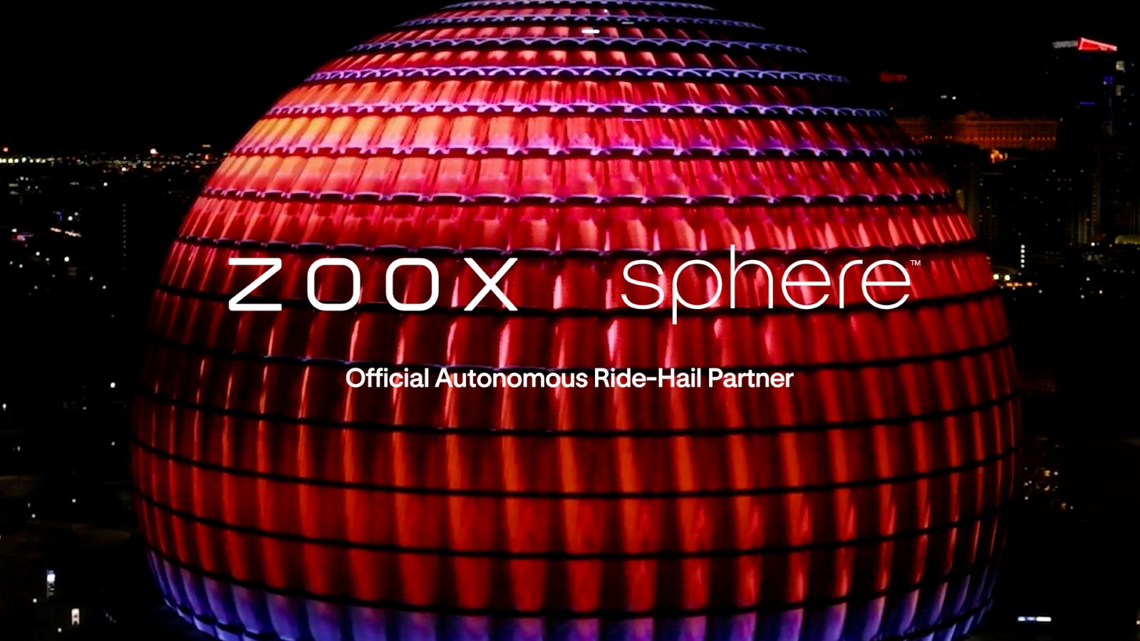 Zoox as the Official Autonomous Ride-Hail Partner of Sphere