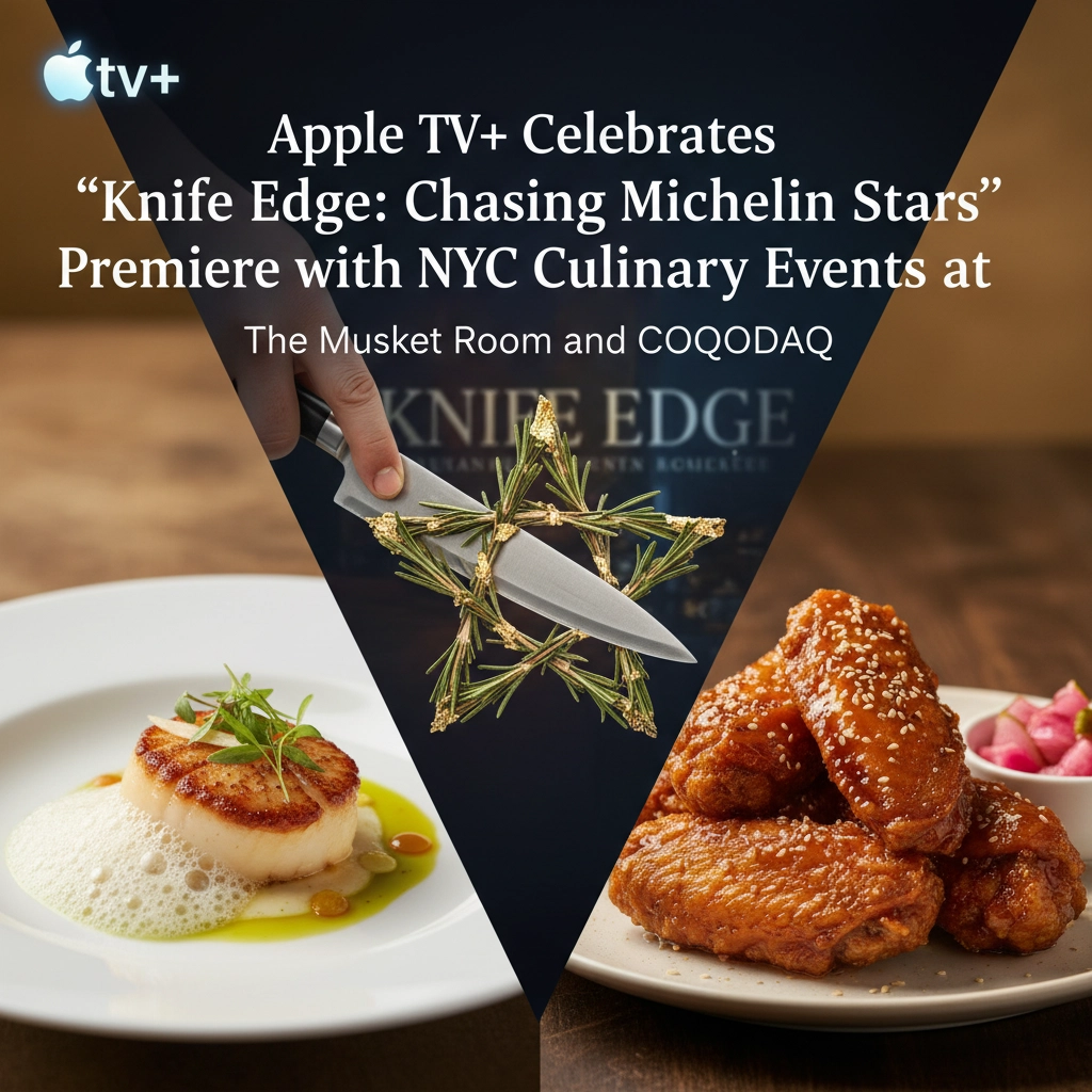 Apple TV+ Celebrates 'Knife Edge: Chasing Michelin Stars' Premiere with NYC Culinary Events at The Musket Room and COQODAQ