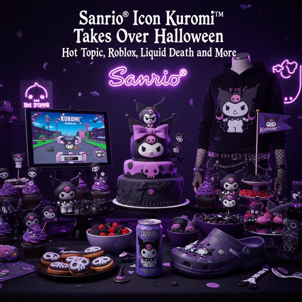 Sanrio® Icon Kuromi™ Takes Over Halloween with Her Biggest Celebration Yet – Featuring Hot Topic, Roblox, Crocs, Liquid Death and More