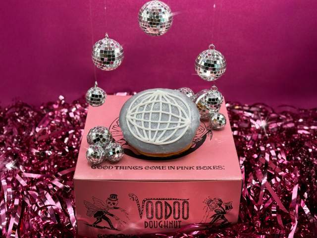 Ring in the New Year with Voodoo Doughnut's Disco Ball Doughnut