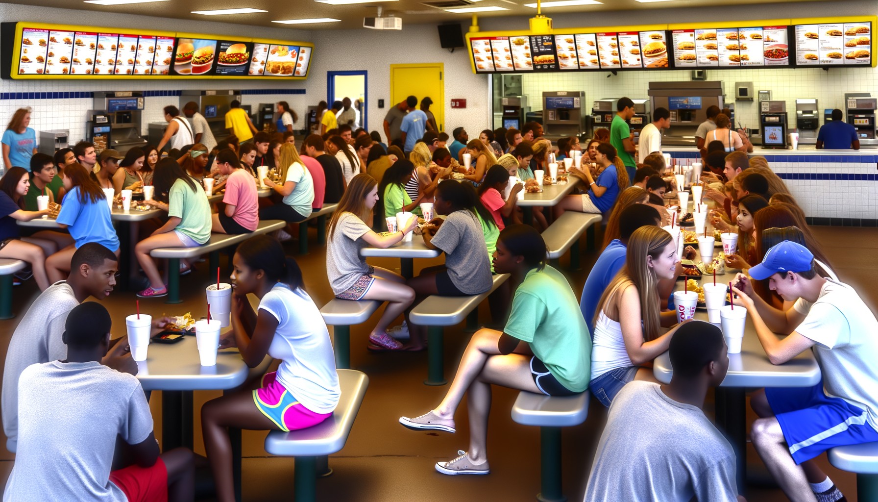 SONIC drive-in with customers enjoying meals